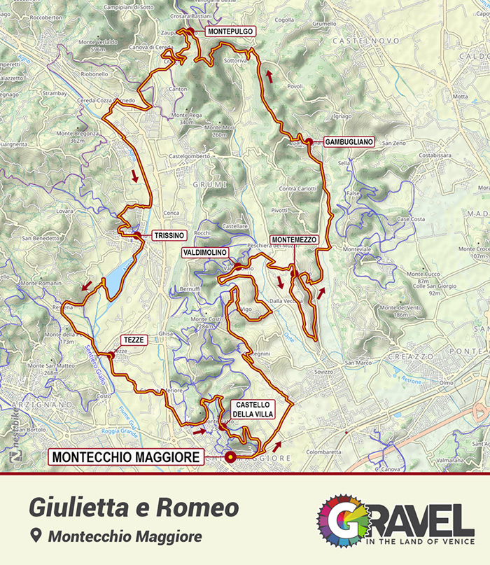 Mappa percorso Giulietta e Romeo